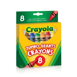 CRAYOLA - CRAYONS DE CIRE GÉANTS PQT DE 8